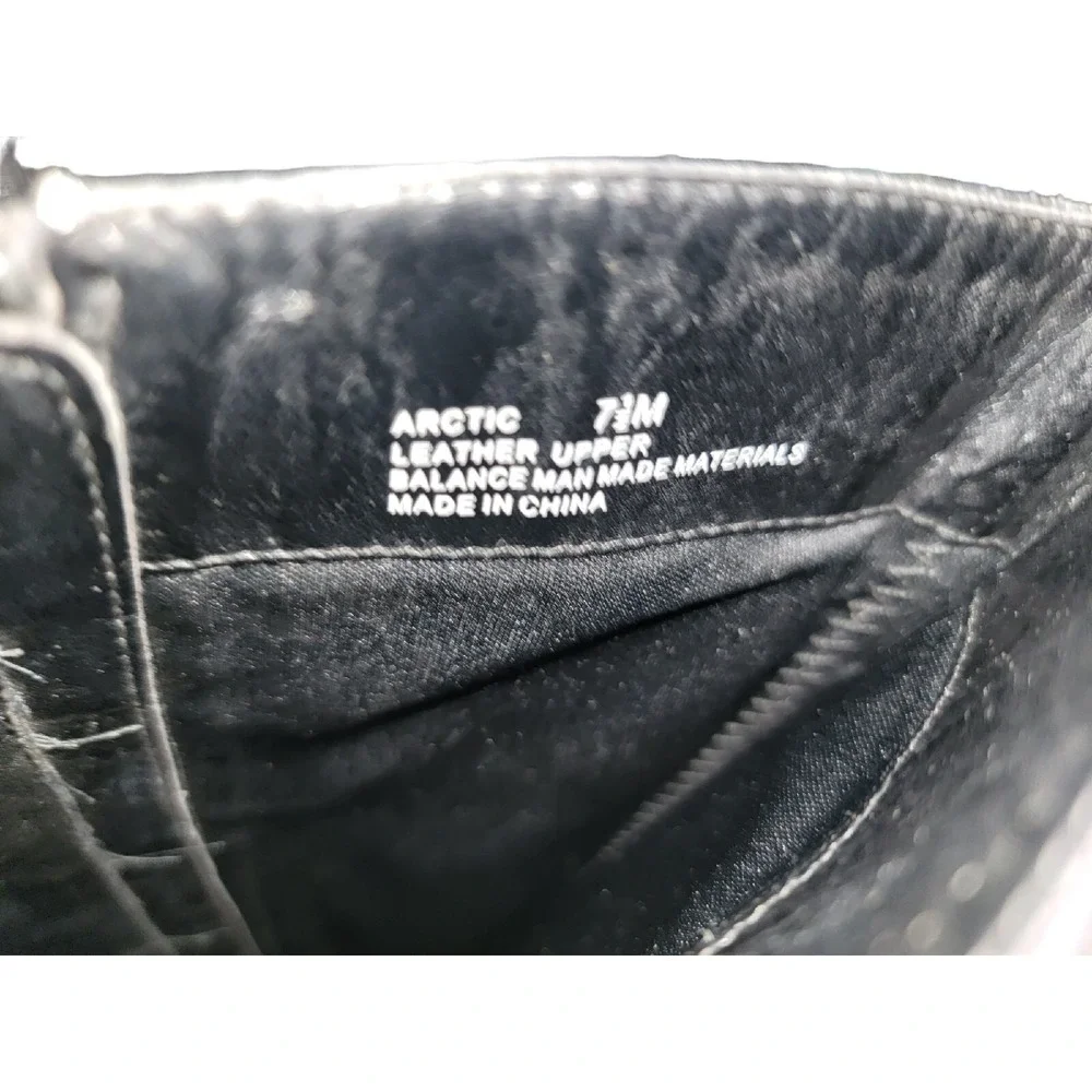 Me Too Arctic Women Black Leather Riding Boots Knee High Wide Calf Size 7.5 M